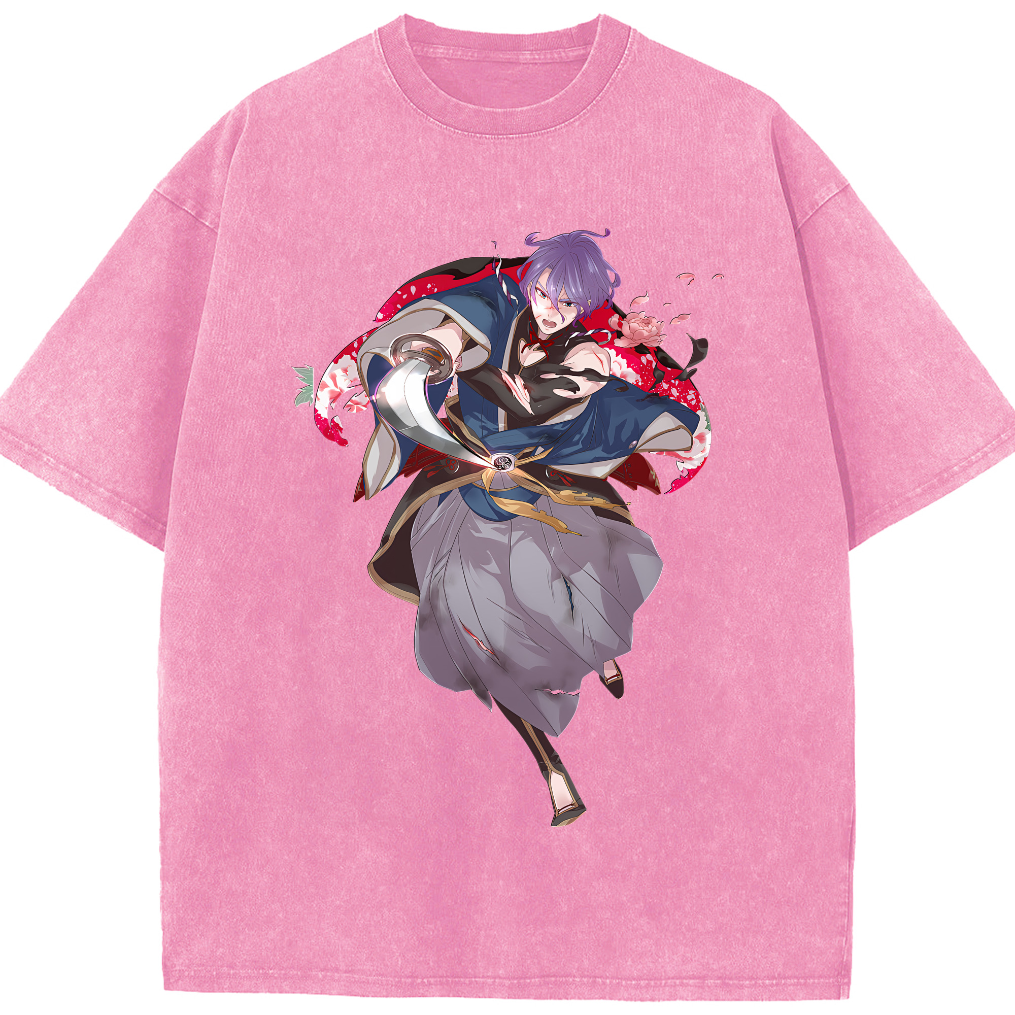 （画像用） 刀剣乱舞 Touken Ranbu 綿100% ヴィンテージ風 半袖Tシャツ（フロントプリント）